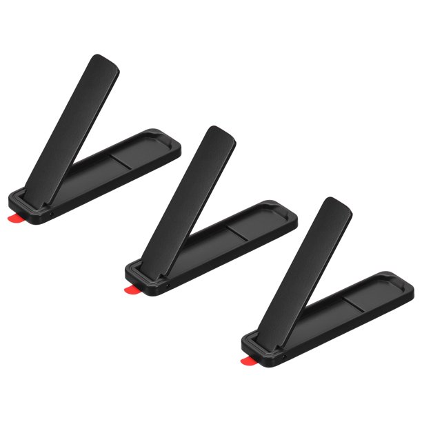 Soportes para Teléfono Ultra-Delgados, 3 Paquetes Soporte Portátil Horizontal Vertical para Teléfono Negro