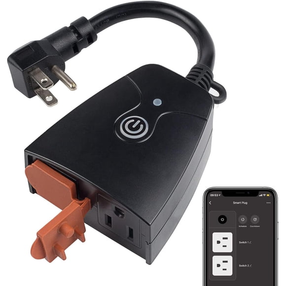 Enchufe Inteligente Wifi Exterior 2 Salidas Ip44 15a Alexa