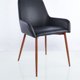 thumbnail image 4 of Sitial Concept - Tapiz Pu Negro / Pata Café Oscuro, 4 of 5