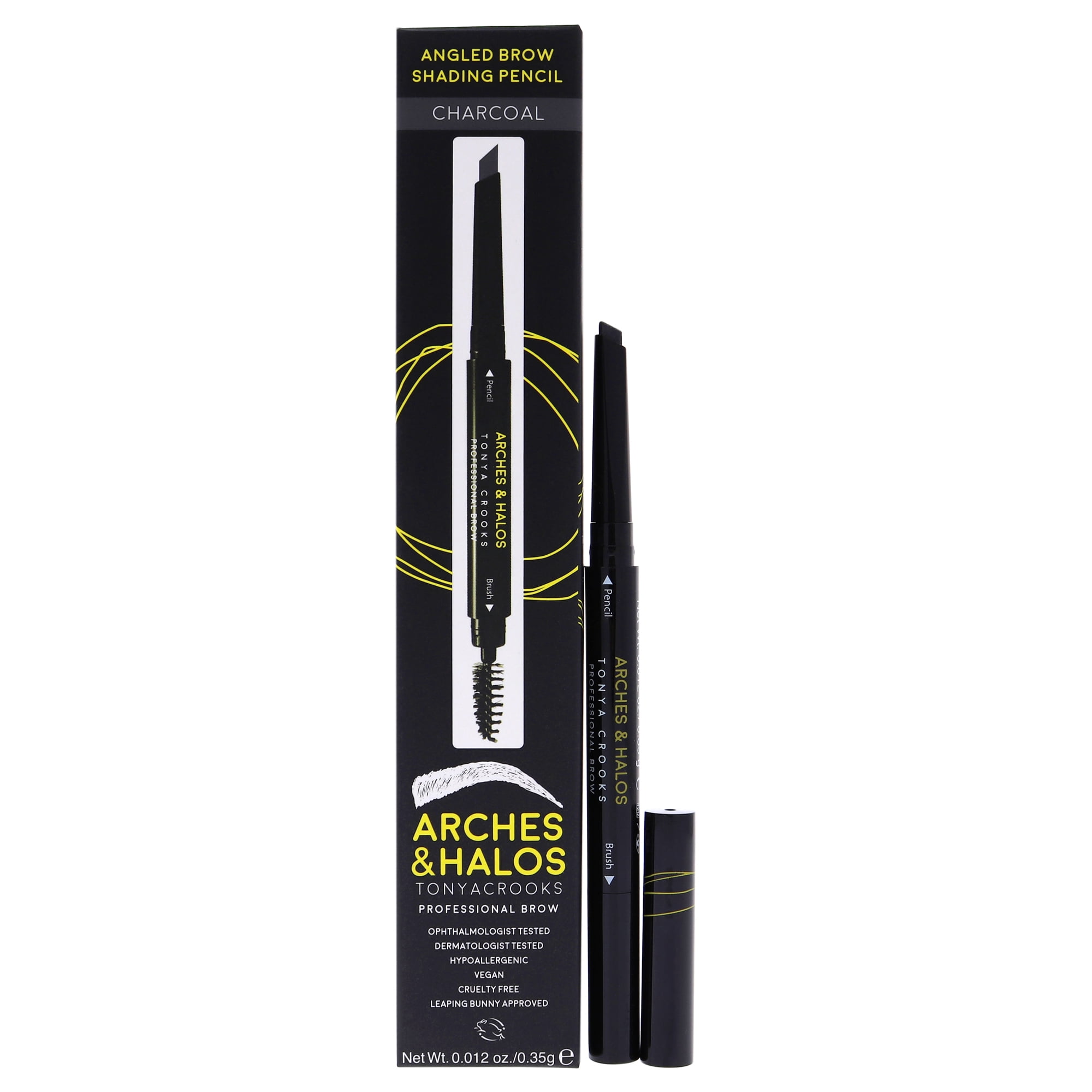 Arches And Halos - Lápiz Sombreador De Cejas En Ángulo - Carbón De Para Mujeres - Lápiz De Cejas De 0,012 Oz