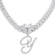 thumbnail image 1 of Stylish Hip Hop Cuban Butterfly Necklace with White Letter Initials, 1 of 5
