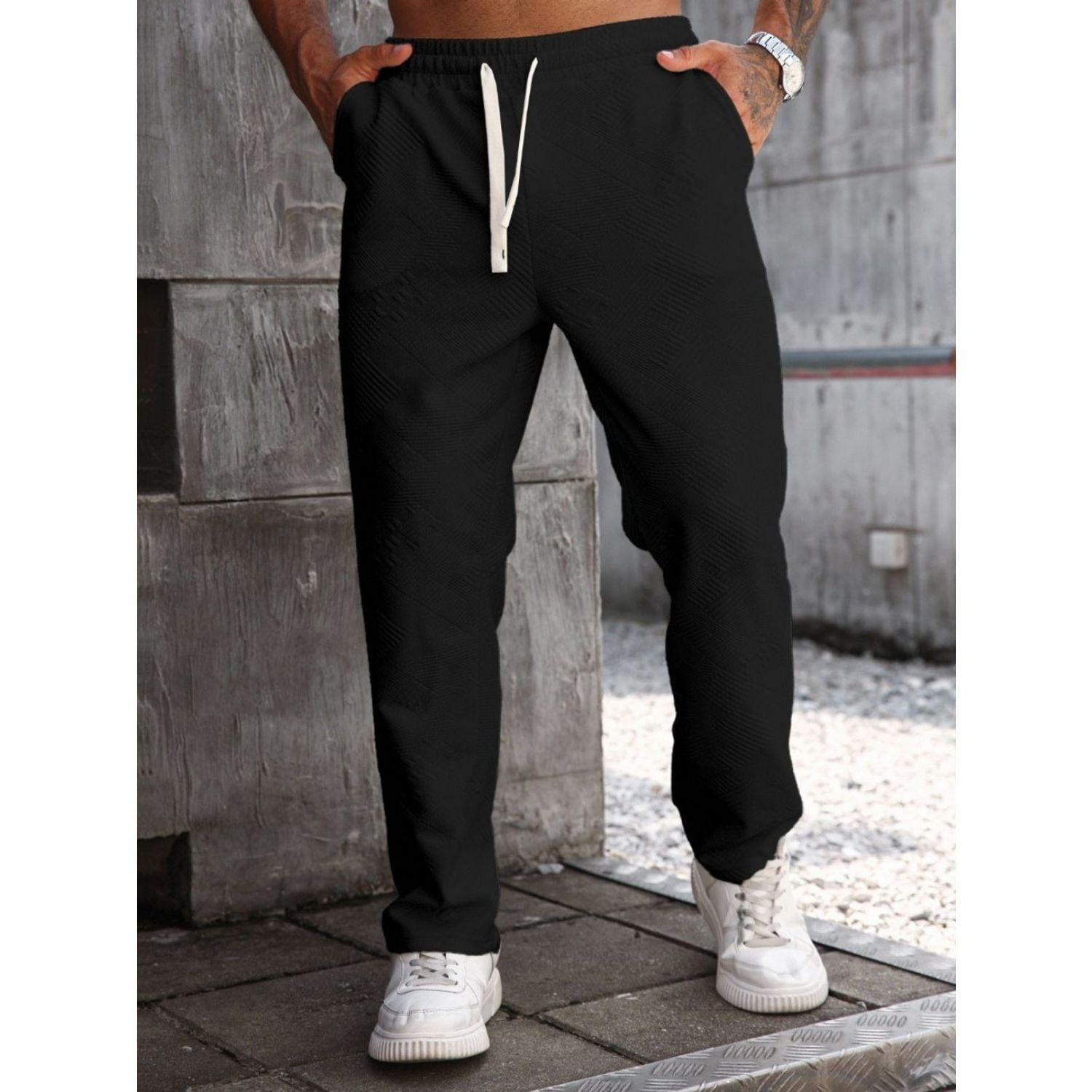 Likeshop - Pantalón Recto Hombre Casual Unicolor Tendencia 0272