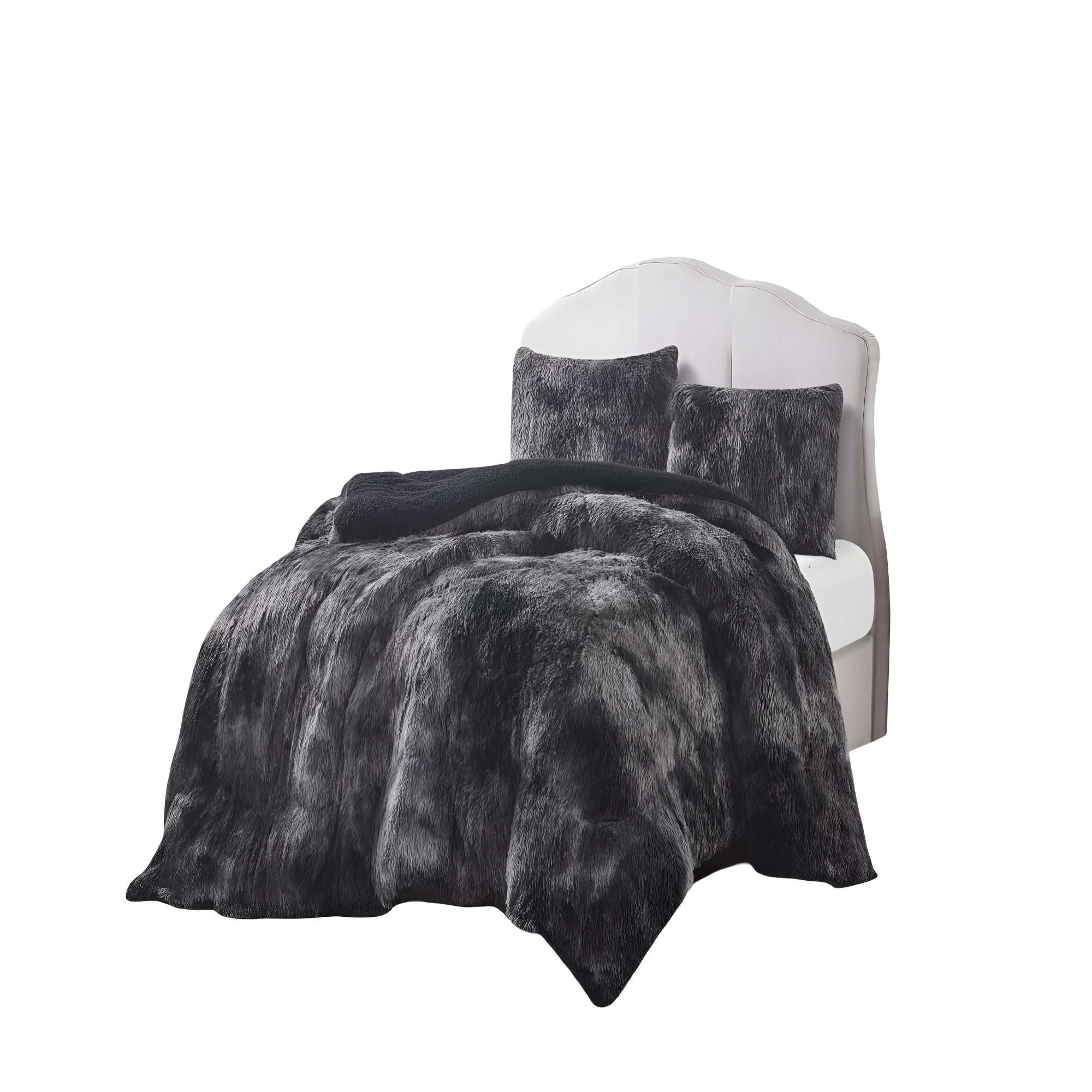 Genérico - Cobertores Con Chiporro De Peludos 2 Plazas 230x250cm Negro1