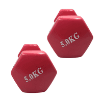 Linea Sport - Par De Mancuernas 5Kg C/U Total 10Kg Hexagonales De Vinilo