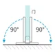 thumbnail image 3 of Bisagra Puerta Shower Vidrio 8 A 12Mm Muro A Vidrio 2 Un., 3 of 3
