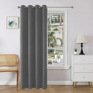 Cortina De Puerta Blackout Joydeco, 244 Cm De Largo, Privacidad, Color Gris Claro