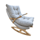 thumbnail image 3 of Silla Mecedora Coquette Con Apoya Brazo Blanco Ecocuero, 3 of 3