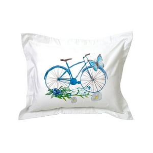 Tuyo Print - Funda De Almohada - - Bici Azúl