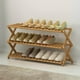 thumbnail image 3 of Zapatero plegable de madera con 3 niveles 100x25x46 cm, 3 of 4