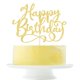 thumbnail image 1 of Adorno para Pastel "Feliz Cumpleaños" con Purpurina Dorada Yetxel, 1 of 8