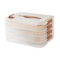 Magideal - Contenedor De Almacenamiento De Alimentos Con Asas Y Tapas, Caja Multifuncional Versátil Para Dumplings, Organizador De Cocina Para Fideos Y Galletas Cuatro Capas
