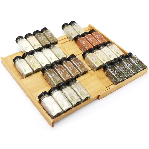 Organizador de Cajón para Especias Thalomely de Bambú Expandible de 4 Niveles