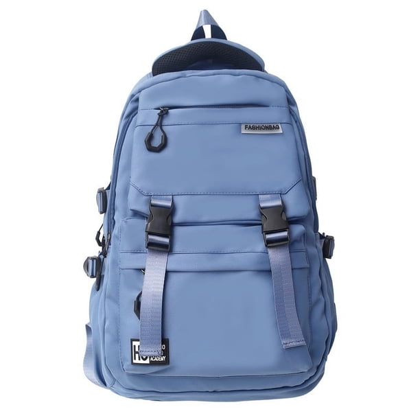Stylish & Spacious Nylon Student Backpack - Adjustable & Multi-Layer for Maximum Comfort!