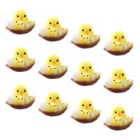 Magideal - 12X Mini Figuritas De De Pascua Modelo De Decoración De Jardín, Estatuilla En Miniatura De Granja Rellenos De Cesta De Pascua Figuritas De