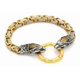 thumbnail image 1 of Pulsera Dragon Nordico Silver Gold Hombre Moda 2022 m1, 1 of 3