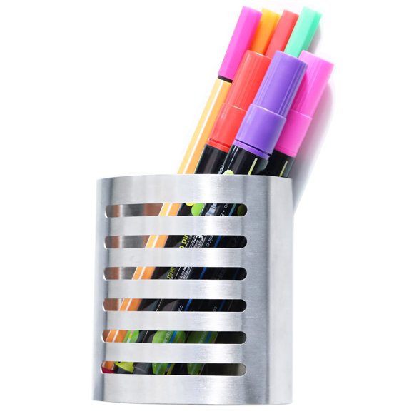 Soporte magnético para bolígrafos y lápices Sanpaint 8 cm × 4 cm × 9 cm de acero inoxidable
