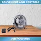 thumbnail image 5 of Ventilador de escritorio Comfort Zone totalmente metálico de 10 cm con USB o cable de alimentación, 5 of 9