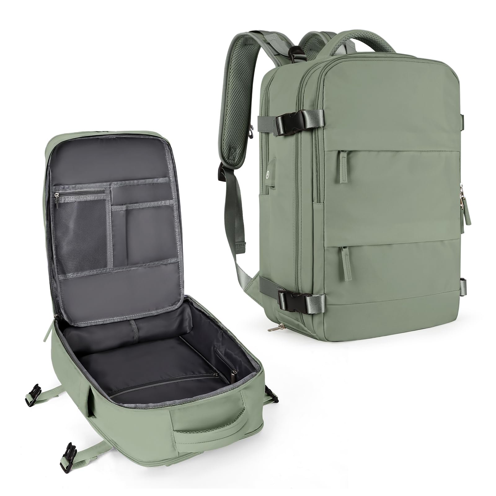 Mochila De Viaje Coowoz Large-l Impermeable Para Mujer/hombre Gris