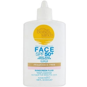 Bondi Sands - Fluido Facial Con Color Y Sin Fragancia Fps 50+ (50 Ml)