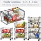 thumbnail image 3 of PUSDON: carrito organizador de 4 niveles con canastos apilables y ruedas, 3 of 3