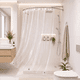 thumbnail image 1 of Forro Cortina Baño Ducha Con Iman Larga 180x180 Plastico Az Transparente Impermeable, 1 of 10