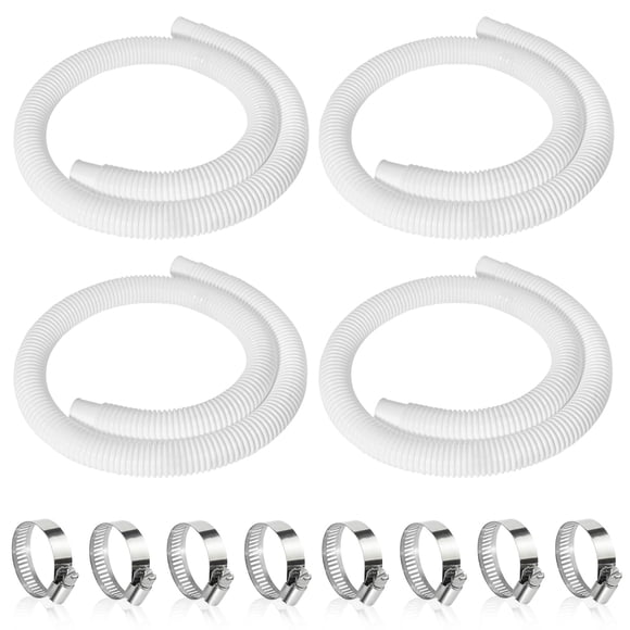 Manguera para Piscina Picatu Diámetro 1.25" Largo 150 cm con Abrazaderas 4 Piezas