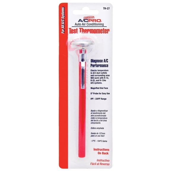 Termómetro de Prueba para Aire Acondicionado A/C Pro con Sonda de 5 pulgadas y Dial