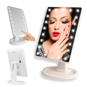 Genérico - Espejo Blanco Luz Led Para Escritorio Vanity Maquillaje Ajustable