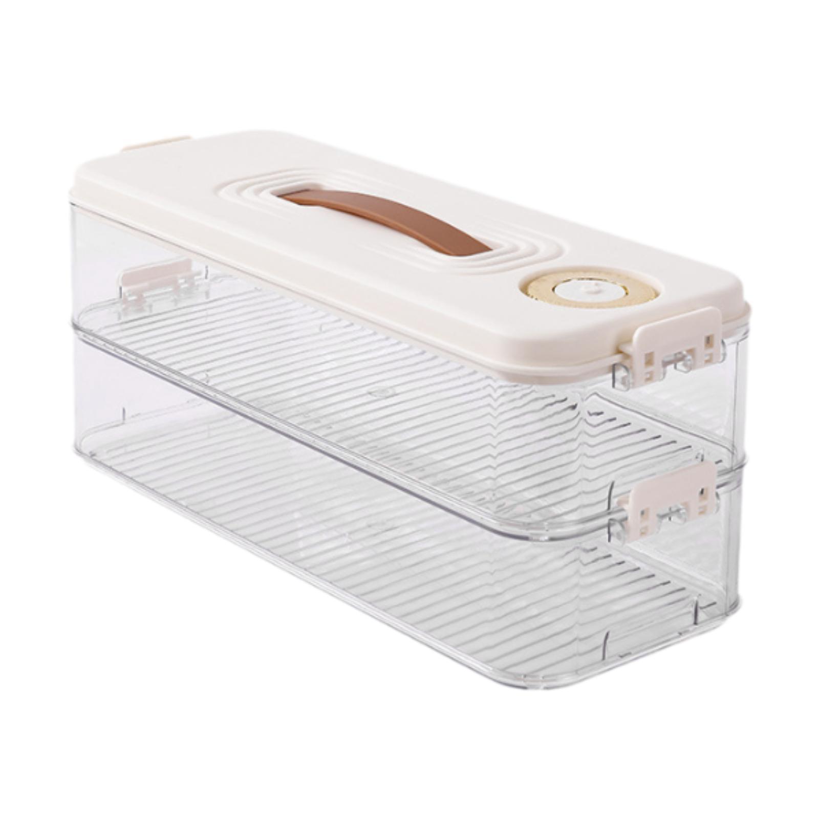 Magideal - Contenedores De Almacenamiento De Alimentos Con Tapa, Organizador De Albóndigas, Caja De Almacenamiento De Alimentos Con Fondo Antiadherente Multifunc 2 Capas