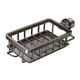 thumbnail image 4 of Estante de almacenamiento para grifo de cocina, cesta cuadrada izquierda con varilla, soporte de esponja fácil de instalar, escurridor para lavabos de negro, 4 of 5