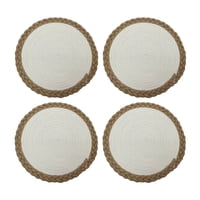 Set 4 Individuales De Yute Y Tejido Nusa De Ø35Cms Kawi®