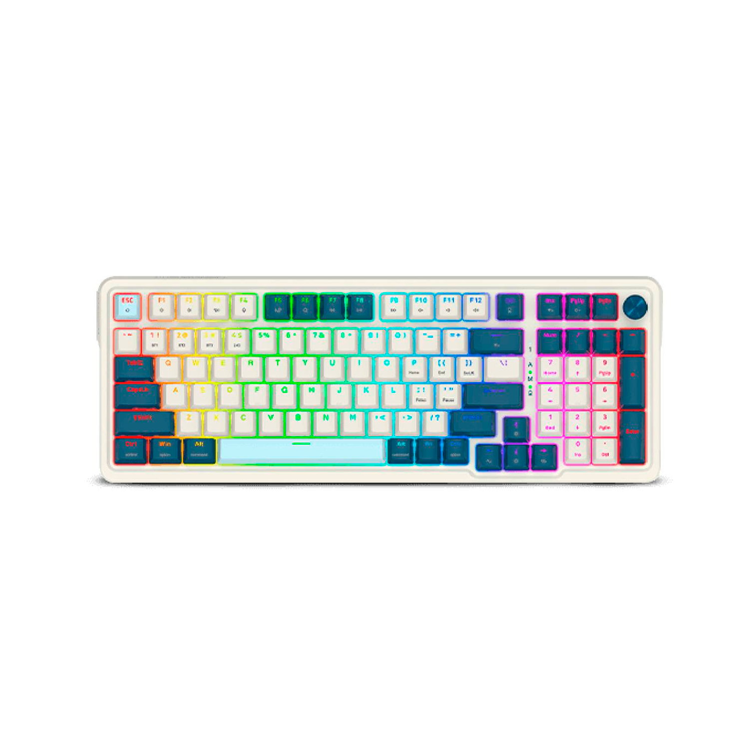Teclado Gamer Redragon Eisa K686wb Rgb Pro White/black