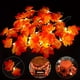 thumbnail image 2 of 1pc, Festive Red Maple Leaf String Lights for Home Decor, Party, and Holiday Celebrations, 2 of 4