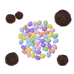 Magideal - Pájaro Artificial Diy Huevos De Pascua Para Accesorios De Fotografía Artesanía Jardín De Pájaro Decoración Decoraciones Para Fiestas De Pascua