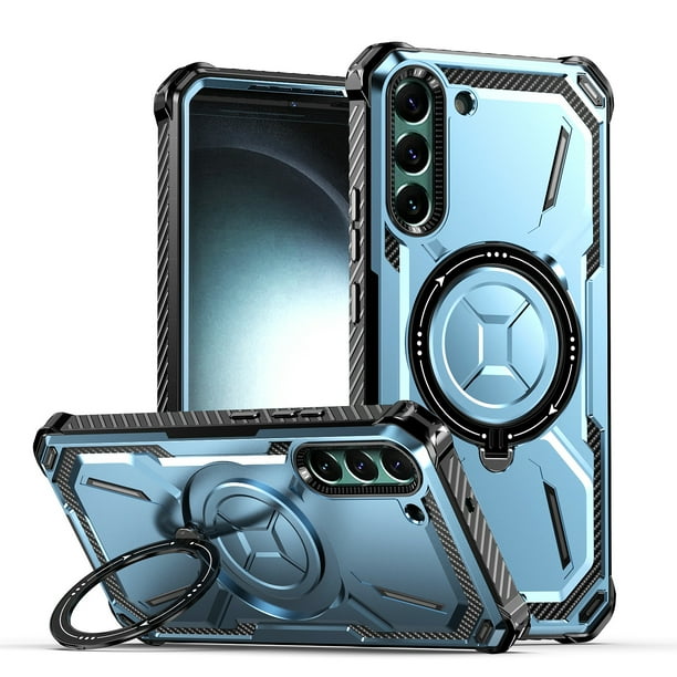 For Samsung Galaxy S23 S22 S21 Ultra S23 Plus Case Metal Kickstand Magnetic Case , Heavy Duty Bumper Shockproof Phone Case