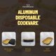 thumbnail image 4 of Juego de bandejas para hornear KitchenDance desechables de aluminio con tapa, paquete de 25, 4 of 9