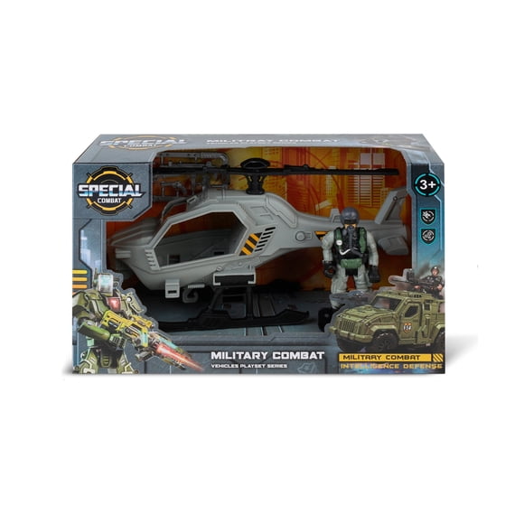 Vehículo Combate Militar Helicoptero Gris Special Combat