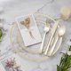 thumbnail image 2 of Vajilla Desechable BESTVIP 600 pcs Clear Gold para 100 Invitados, 2 of 3