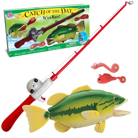 Juego de pesca magnético para niños Small World Toys, pez róbalo