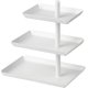 thumbnail image 1 of Soporte para bandeja de servicio de 3 niveles: soporte para bandeja de niveles blanco para entretenimiento y fiestas, bandejas de exhibición de alimentos de metal para postres, pasteles, pasteles, gal, 1 of 7
