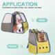 thumbnail image 5 of Mochila Transportadora para Gatos Uxcell, Portátil y Ventilada, Tela Oxford para Gatos o Perros Pequeños (Beige/Verde, 12.6"x11"x15"), 5 of 7