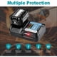 thumbnail image 5 of Para Makita 12V Paquete de 2 Batería de Litio Recargable de 6000mAh BL1021B BL1041B BL1015B BL1020B BL1040B 197402 Juego de Cargadores para Herramientas Eléctricas, 5 of 6