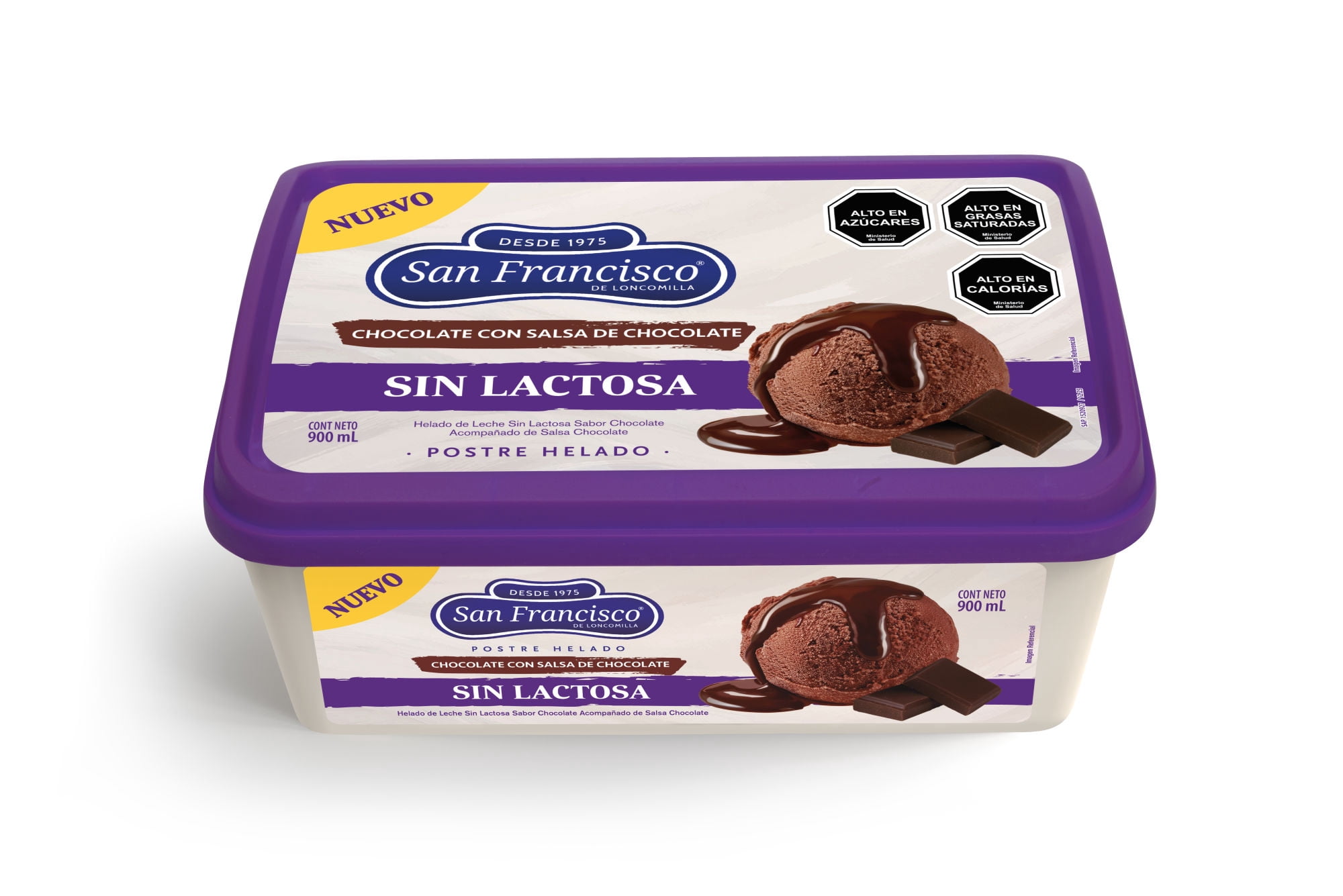 Postre Helado Chocolate Sin Lactosa Cassata, 900 ml