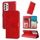thumbnail image 3 of Funda tipo cartera FOXDOCK para Samsung Galaxy A73 5G , diseño girasol en relieve, cuero PU, cierre magnético, soporte y tarjetero, 3 of 5