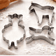 thumbnail image 1 of Set 3 Moldes Galletas Animales Granja Acero Inoxidable, 1 of 5