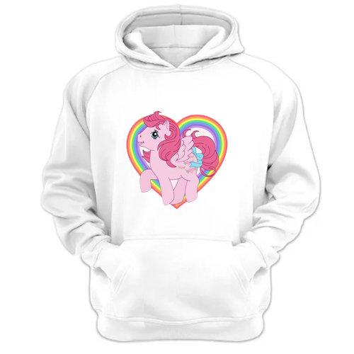 Genérico - Polerón Canguro Mi Pequeño Pony Blanco Talla L Unisex