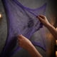 thumbnail image 2 of Telaraña Decorativa con Araña 20gr Halloween Morado, 2 of 3