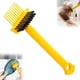 thumbnail image 1 of Cepillo limpieza peine amarillo 2 en 1 herramienta cepillos pelo peluquerías, 1 of 7