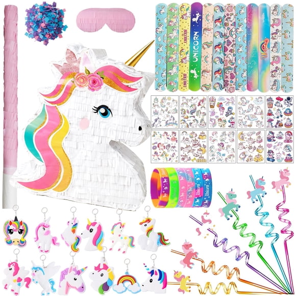 Set de Piñata y Detalles de Fiesta Unicornio FIGEPO (Blanco)