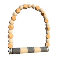 Magideal - Columpio De Madera Para Pájaros, Percha Para Pájaros, Columpio Para Loros Masticables, Juguete Colgante, Jaula Para Pájaros, Columpio Para Periquitos, Gris